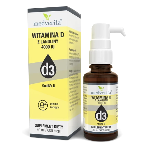 Medverita - Witamina D3 4000 IU z lanoliny - 30 ml